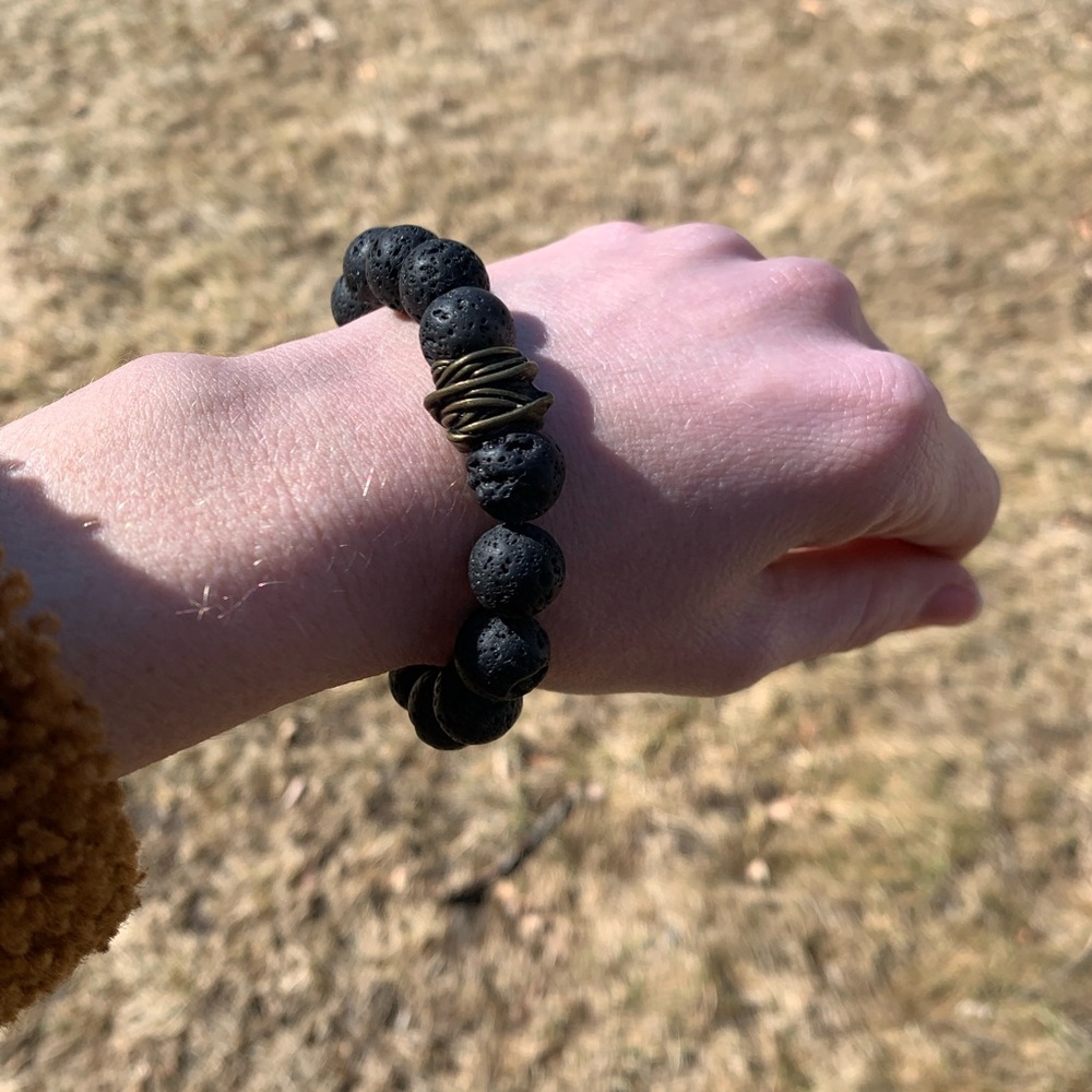 Black Lava Stone Bracelet